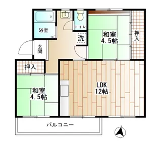 左近山団地5 2棟【5階】の間取り