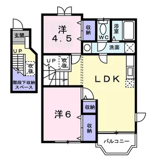 フジハイム【2階】の間取り