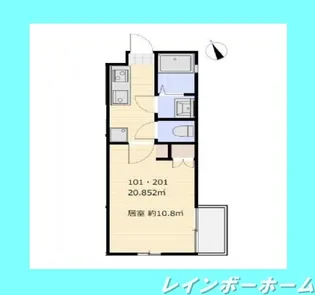 ベイシティ松戸小山I【2階】の間取り