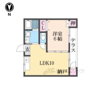 ブルーコート西野山【2階】の間取り