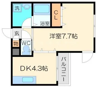 アズールパーク【1階】の間取り