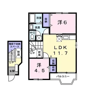 アースブラウンK・TII【2階】の間取り