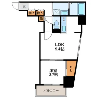 クレア北24条【4階】の間取り