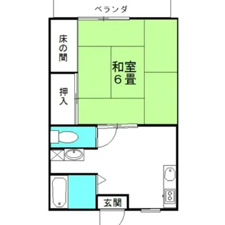 パークハイツB棟【1階】の間取り