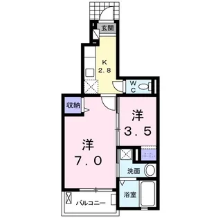 フォレスタ2B【1階】の間取り