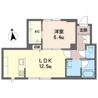 フラワーハイツ【1階】の間取り