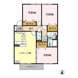 アトリオ A【1階】の間取り