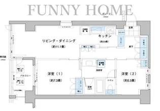 ガーデニエール砧レジデンス【3階】の間取り