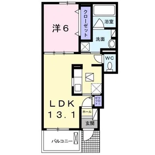 ボニート西本町【1階】の間取り