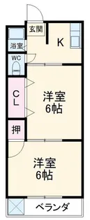 カトレアハイツ【2階】の間取り
