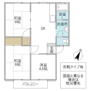 サンライフ横田 B【2階】の間取り
