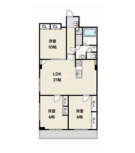赤坂エクセル【10階】の間取り