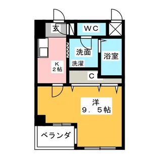 昴アネックス【6階】の間取り