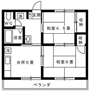 コーポ松南【2階】の間取り