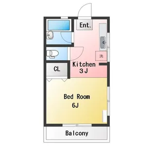 第6小山ハイツ【3階】の間取り