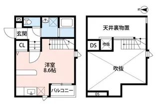 Affitto竹下【2階】の間取り