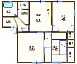 ラフォーレ五十部5【2階】の間取り
