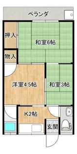 黒潮荘【2階】の間取り