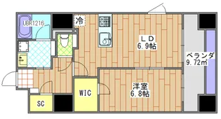 フリーゼ村上【8階】の間取り