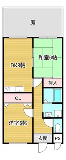 エクセレント上桂【1階】の間取り