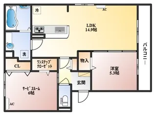 Casa Kawarada【2階】の間取り