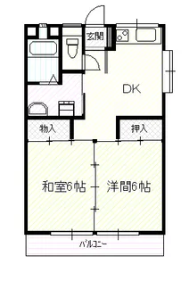コーポ中村【4階】の間取り