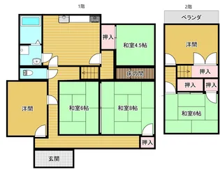 香川県善通寺市吉原町【一戸建】の間取り