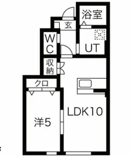 grand parece男石 A・B 1F【1階】の間取り