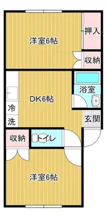 ホワイトハイム【1階】の間取り