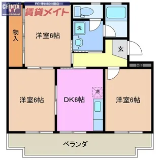 修成ハイデンス【1階】の間取り