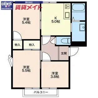 フレグランス大谷【1階】の間取り