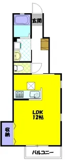 フラッツア ドゥーズ C【1階】の間取り