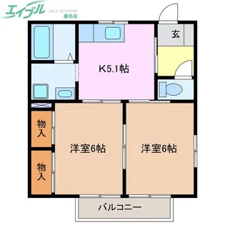 スカイメゾンIII【2階】の間取り