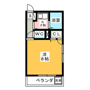 グランディ天神J【2階】の間取り