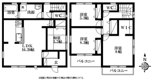 静岡県浜松市中央区佐藤1【一戸建】の間取り