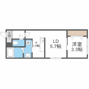 Le train bleu(ル トラン ブルー)【3階】の間取り