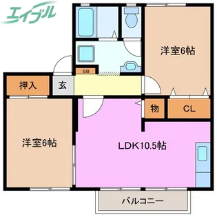 GLAY B棟【2階】の間取り