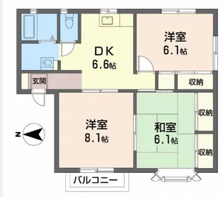 パルテール医大南【1階】の間取り