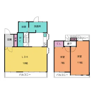 コスモ第四ビル【3階】の間取り