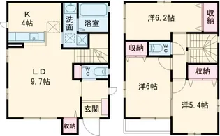 栃木県宇都宮市鶴田町【一戸建】の間取り