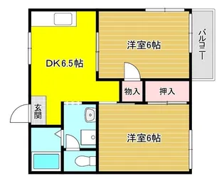 シャルマン豊【2階】の間取り