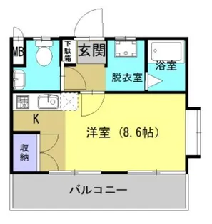 1Rの間取り画像