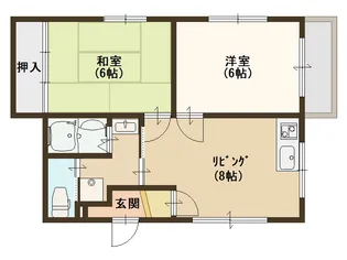大阪府大阪市西成区聖天下2【マンション】の間取り