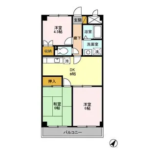 ライフピア・ガーデン【3階】の間取り