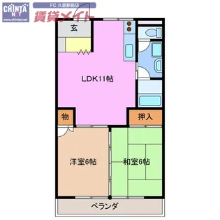 アンジーナビル【3階】の間取り