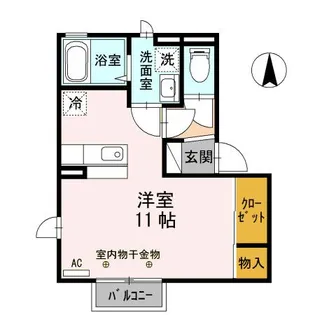 1Rの間取り画像