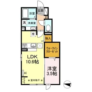 福島県郡山市鶴見坦3【アパート】の間取り