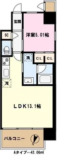 プレジオ川口【15階】の間取り