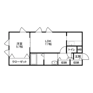 Perazzi若竹【1階】の間取り