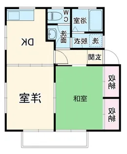 ビラマーサーB【1階】の間取り